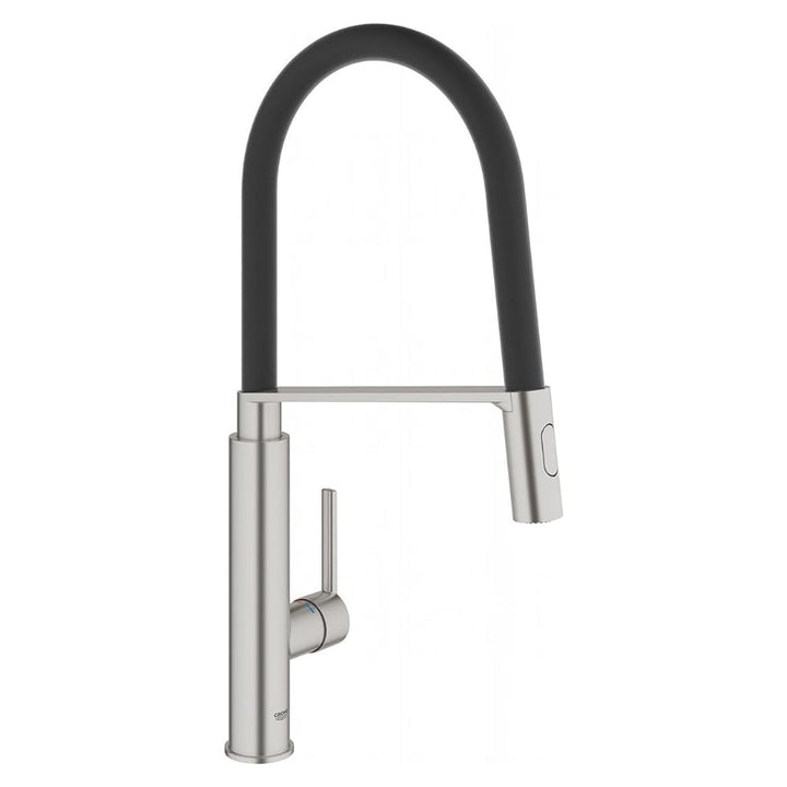 GROHE Feel - Einhand-Spültischarmatur (Profi-Brause, Schwenkbereich 360°), supersteel, 31489DC0