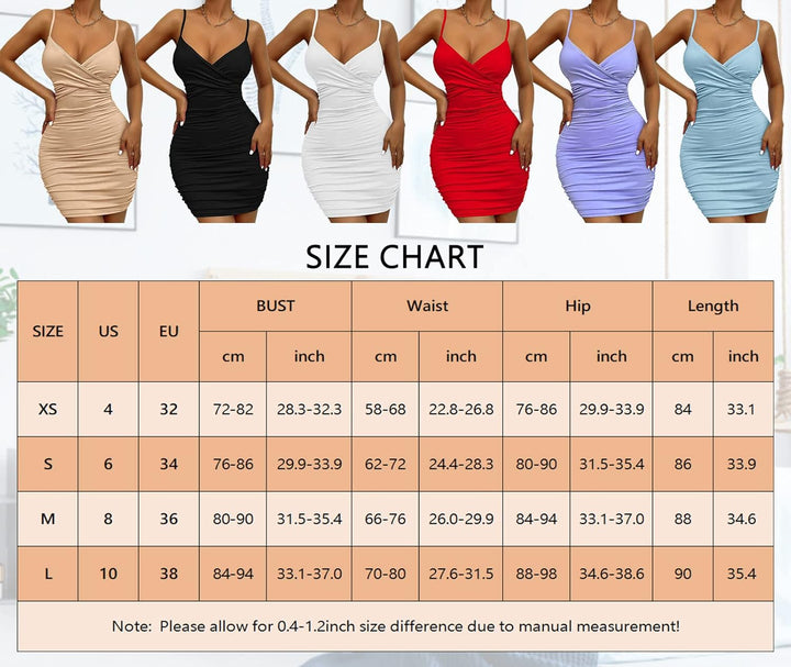 AIEOE Kleid für Damen Sexy Frau mit V-Ausschnitt und Nacktem Rücken Elegante Kurze Minikleid für Par