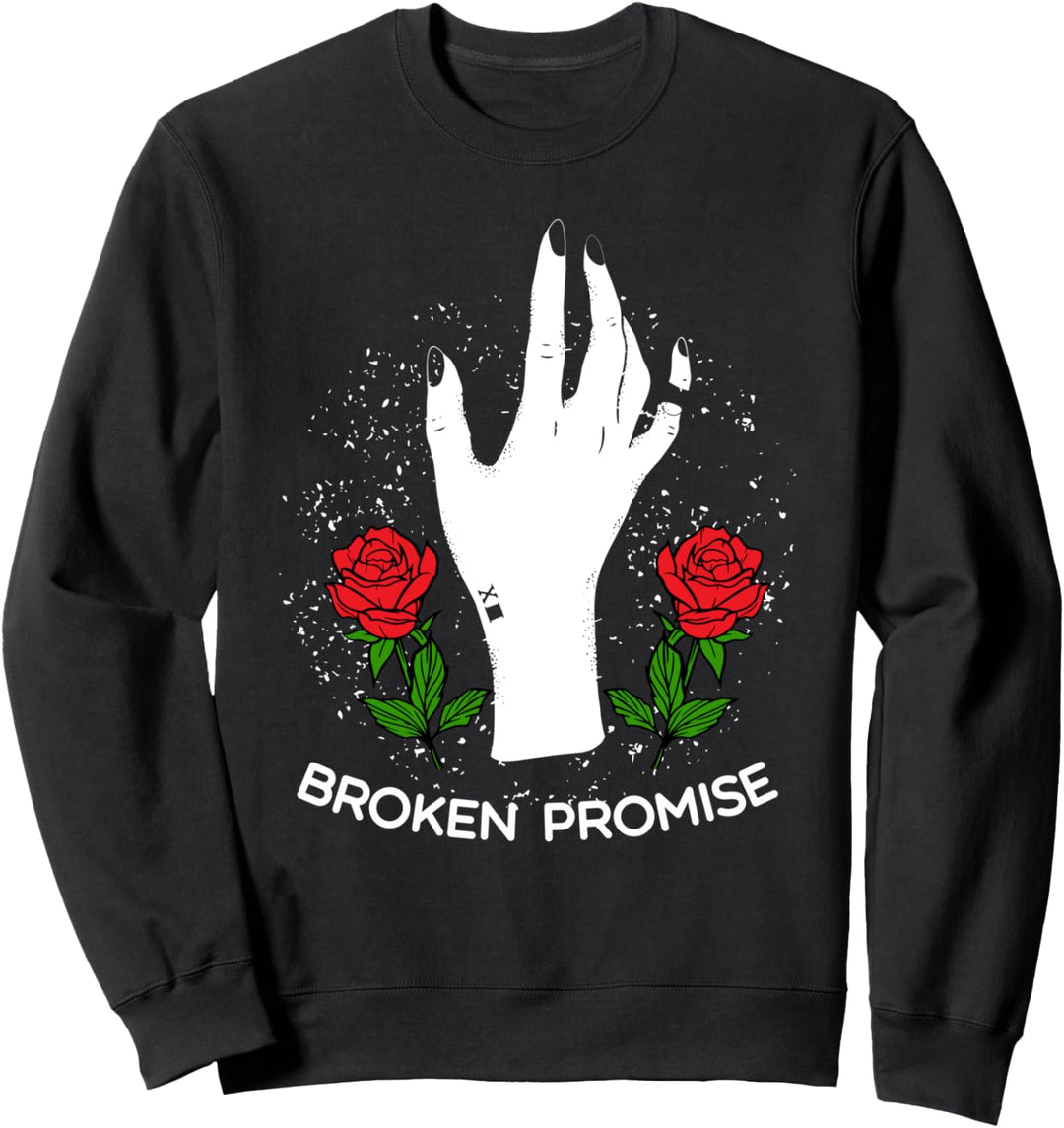 Broken Promise - Grunge Aesthetic Clothes Sad Girl EGirl Sweatshirt