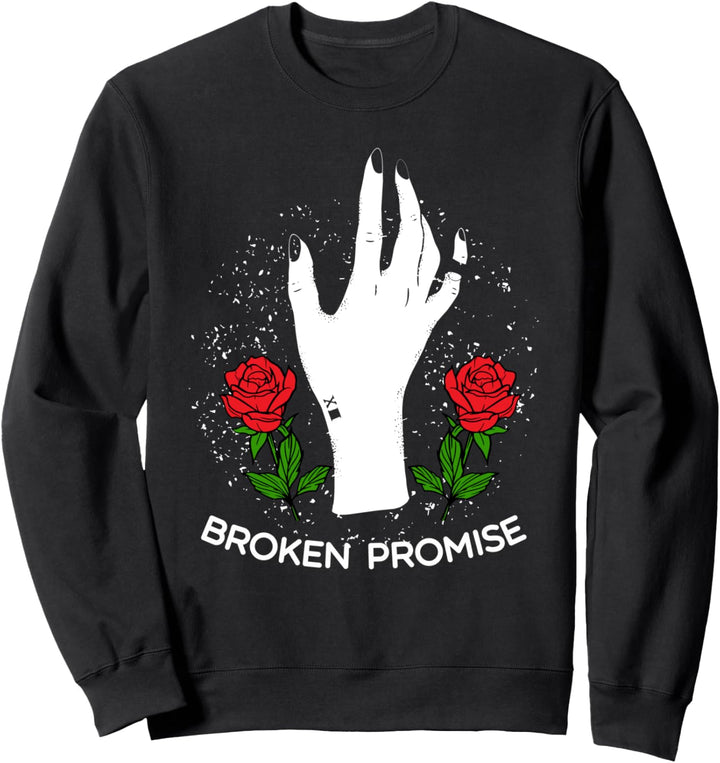Broken Promise - Grunge Aesthetic Clothes Sad Girl EGirl Sweatshirt