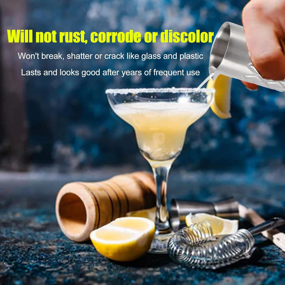 Rührglas Edelstahl-Rührglas doppelwandig unzerbrechlich Rostschutz Cocktail-Rührglas Cocktail-Trinkg