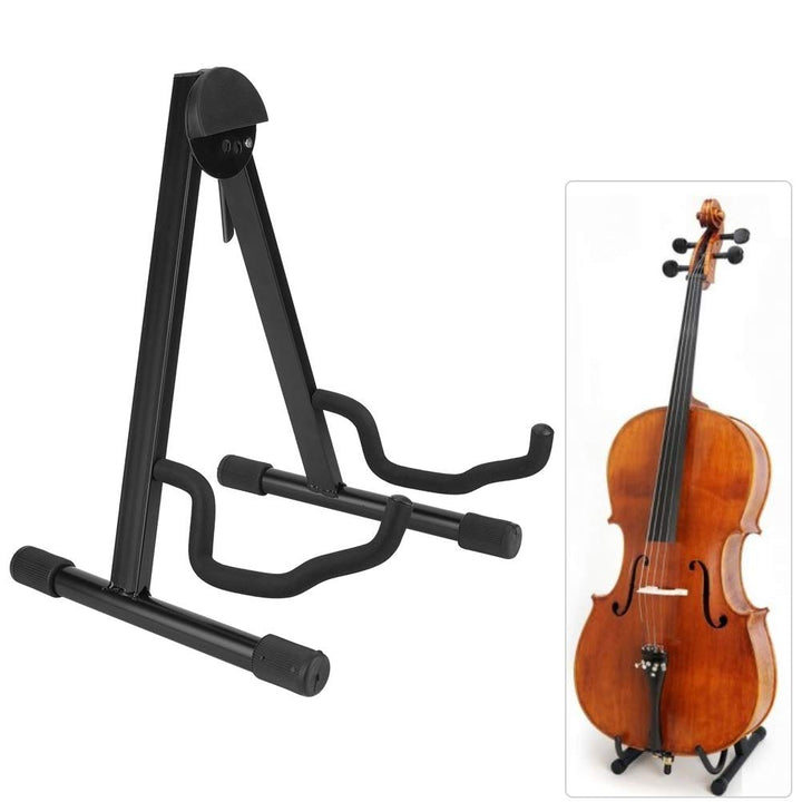 Cello-Ständer, verstellbar, zusammenklappbar, A-Rahmen, Stahl, Vorzeigeständer, Gitarrenständer aus