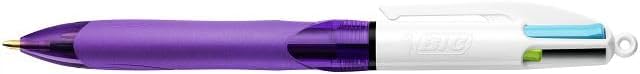 BIC 4 Farben Kugelschreiber Set 4 Colours Grip Fun, Pastell Farben, 12er Pack, Ideal für das Büro, d