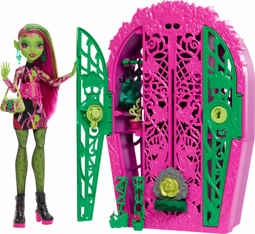 Monster High Skulltimate Secrets, Puppe und Zubehör, Garden Mysteries Venus McFlytrap mit zauberhaft