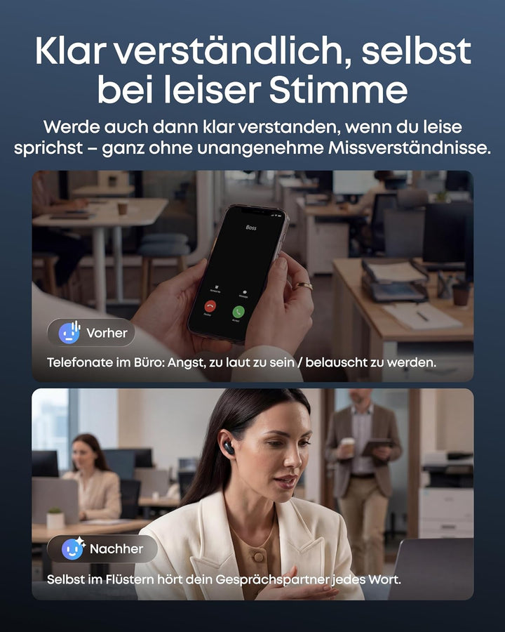 soundcore Anker Liberty 5 Pro, Guinness World Record Anrufqualität 10 Mikros, Noise Cancelling Kopfh