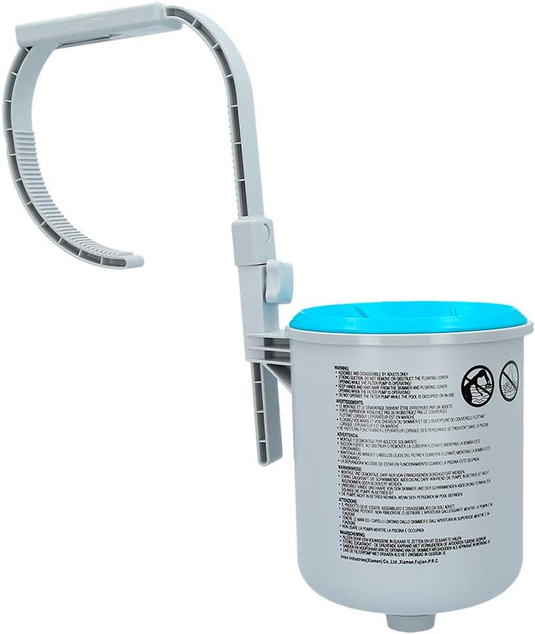 Intex 28076 Sicherheitsleiter, für Pools, Grau, 122 cm & Oberflächenskimmer - Deluxe Oberflächenskim