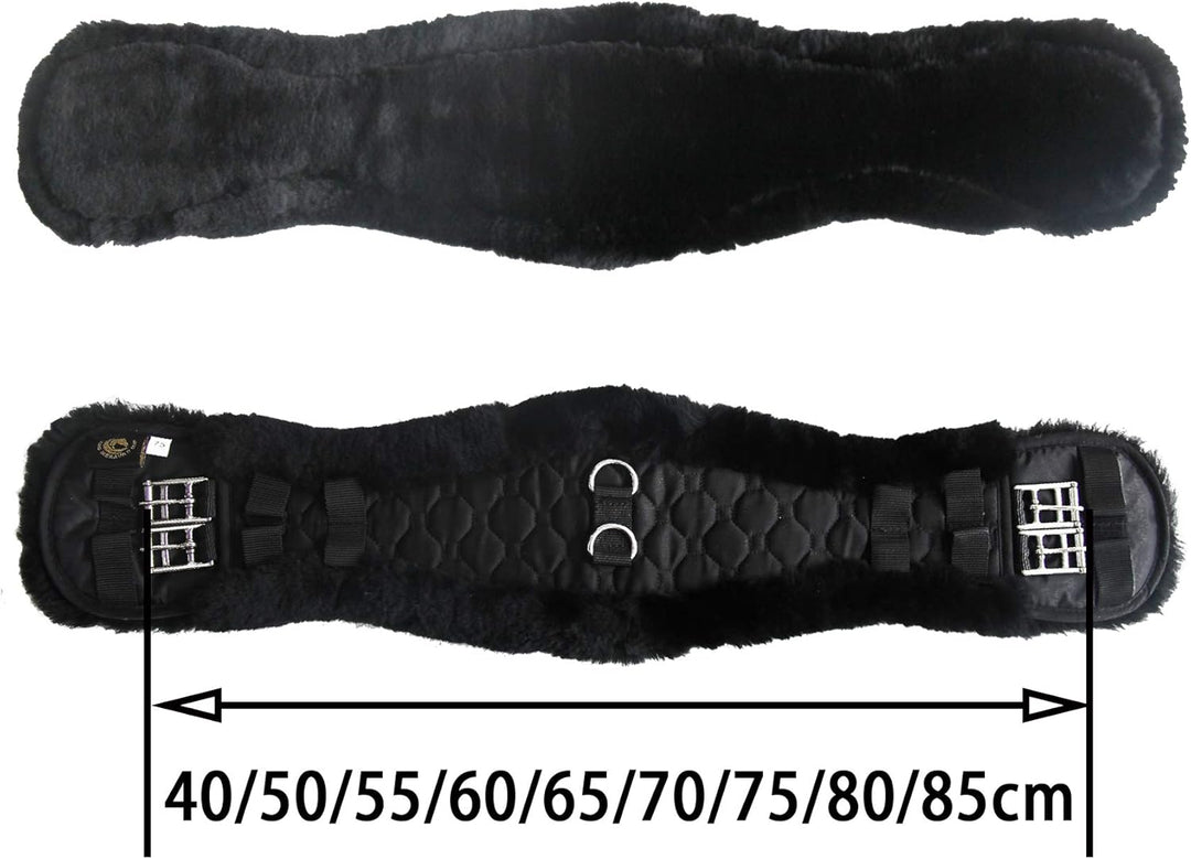 Lammwolle Konturgurt Sattelgurt, Kurzgurt Dressurgurt, aus Qualitäts Merino Lammwolle, spezielle ana