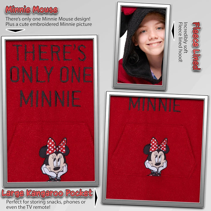 Disney Hoodie Decke Mädchen, Kuscheldecke mit Ärmeln, Fleece Kapuzenpullover, Hoodie Mädchen Geschen