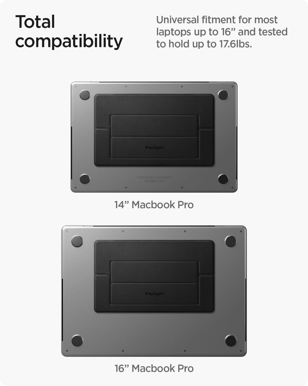 Spigen Slim Fold Laptop Ständer Höhenverstellbar, Selbstklebender Laptopständer, Faltbar und rutschf