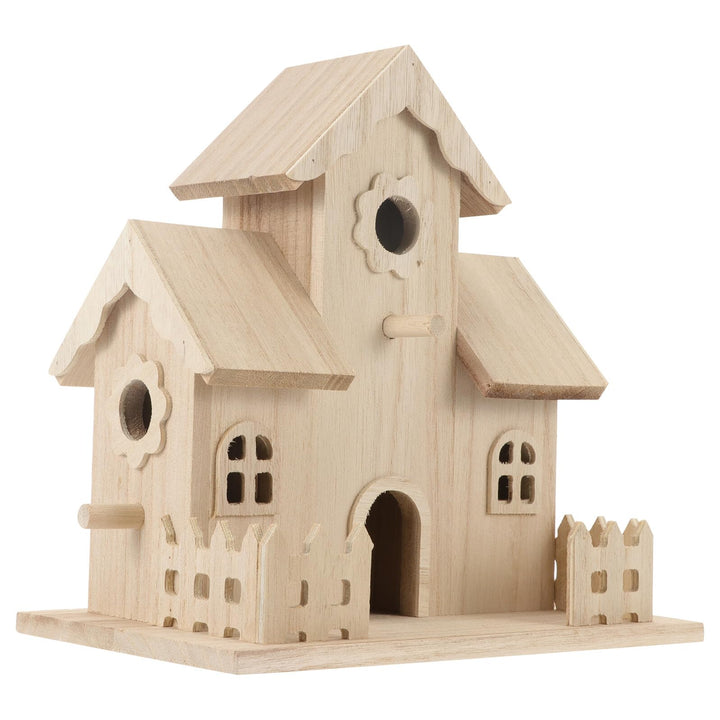 DOITOOL Holz Vogelhaus Nistkasten für Kleine Vögel mit Natürlichem Filigranem Nest Wetterfestes Gart