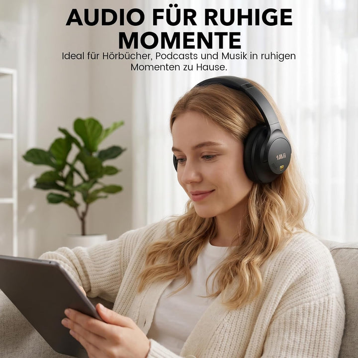 1Mii Y8+ Kabellose Bluetooth Kopfhörer, Hybrid Active Noise Cancelling, LDAC Hi-Res Audio, Individue