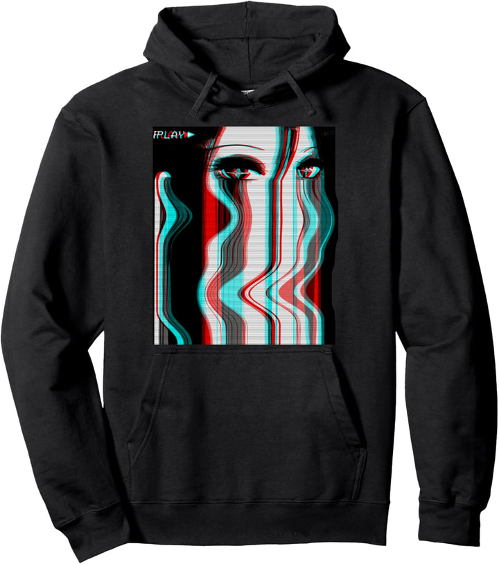 Sad Anime Girl Eboy Egirl Harajuku Vaporwave Aesthetic Otaku Pullover Hoodie