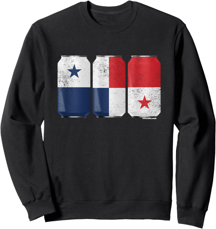 Cool Graphic Beer Cans Panama Flag Sweatshirt