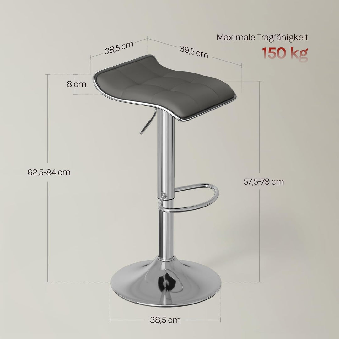 WOLTU 4er Set Barhocker Barstuhl Design Hocker, Höhenverstellbar, Gut Gepolsterte Sitzfläche, Antiru