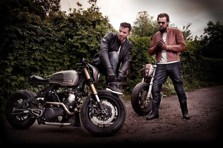 SHIMA Caliber Motorradhandschuhe Damen Herren - Klassische, Vintage, Sommer mit Protektoren S Schwar