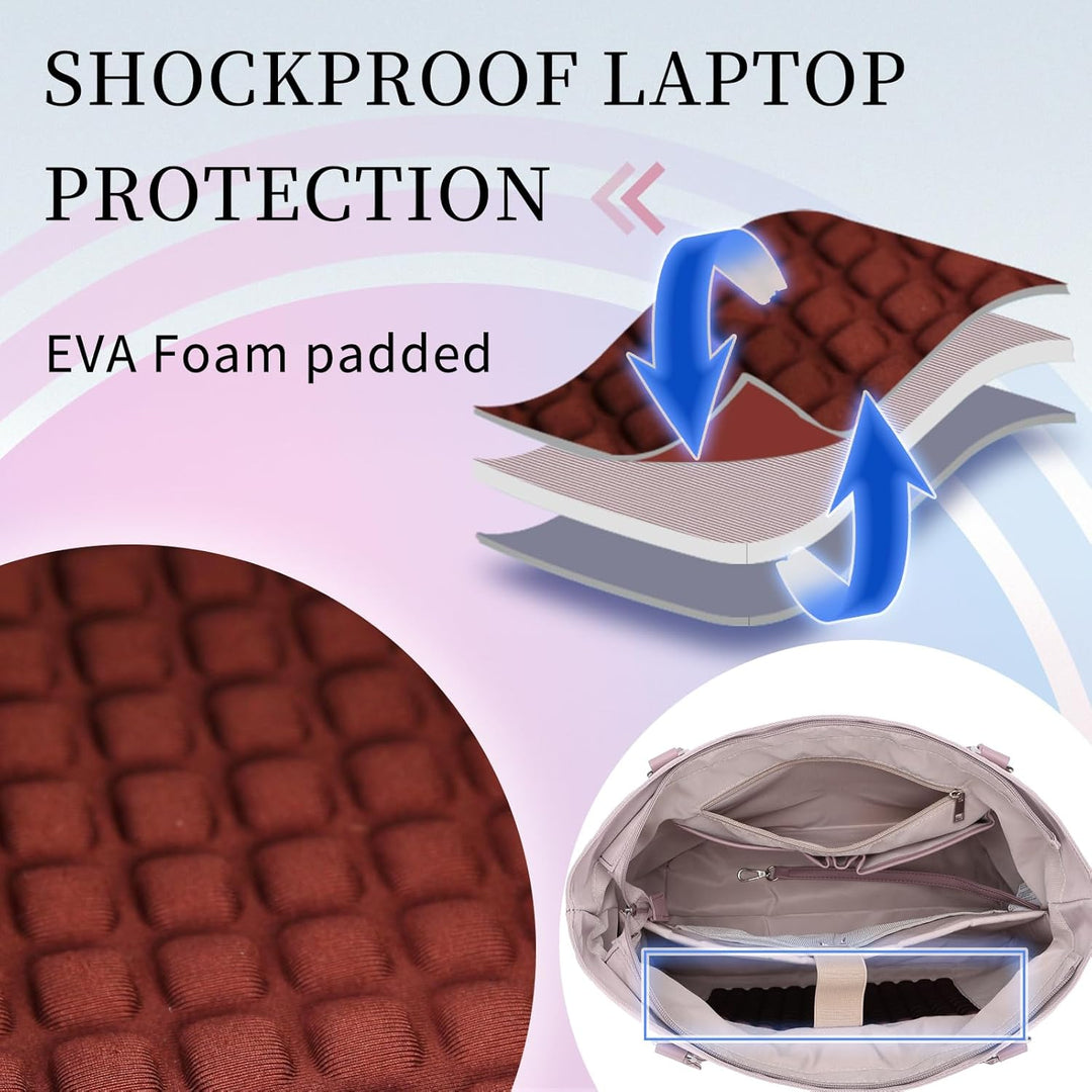 VX VONXURY Laptop Handtasche Damen Laptoptasche,15,6 Zoll Arbeitstasche Shopper Umhängetasche Lehrer