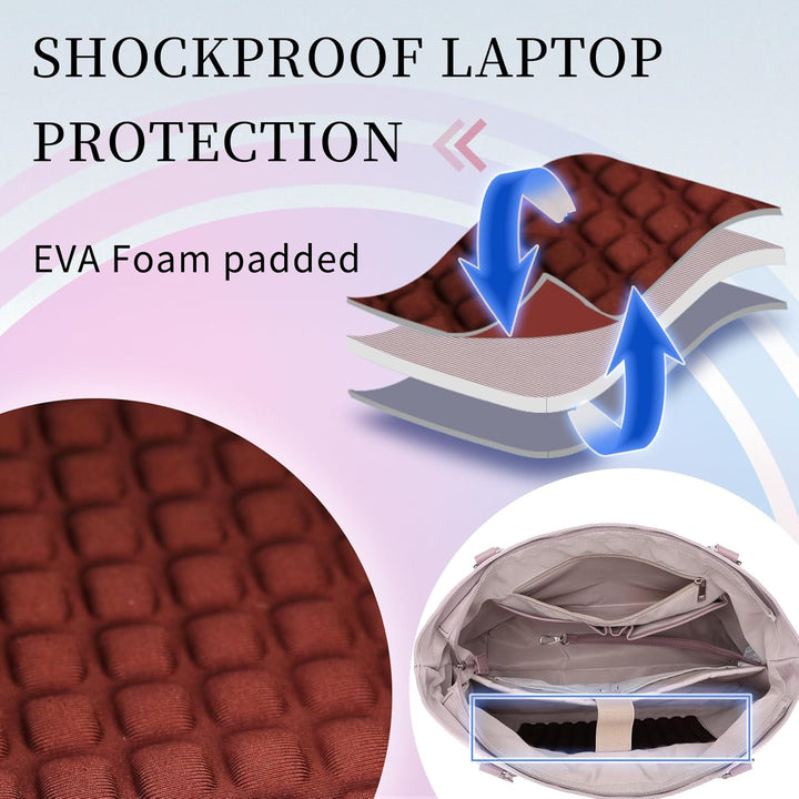 VX VONXURY Laptop Handtasche Damen Laptoptasche,15,6 Zoll Arbeitstasche Shopper Umhängetasche Lehrer