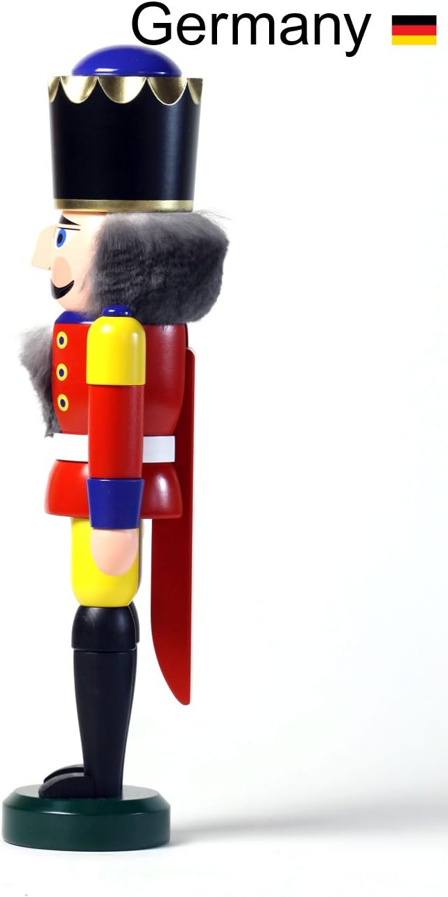 Seiffener Volkskunst Nussknacker König Erzgebirge 29cm (rot), Rot