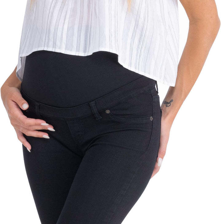 MAMAJEANS Milano - Umstandsmode Jeans Damen Skinny Fit Jeggings, Mit Band Für die gesamte Schwangers