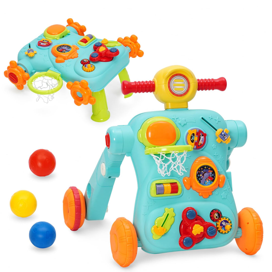 Baby Lauflernhilfe,3-in-1 Lauflernwagen mit Verstellbare Geschwindigkeit, 2 Höhenverstellbar,Gehfrei