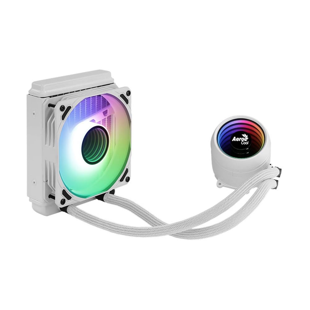 AeroCool MIRAGEL120W, CPU-Flüssigkeitskühlung, 120mm ARGB-Lüfter, TDP 200W, Weiss, MIRAGEL120W