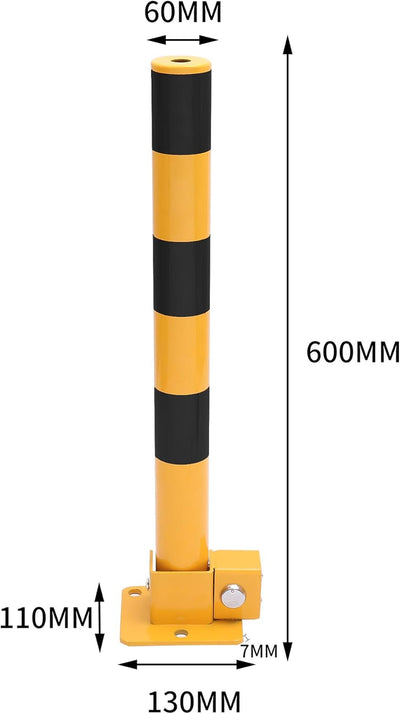TOPWAY Parkplatzsperre Poller Parkpfosten für Autoparkplätze abschliessbarer herunterklappbarer Park