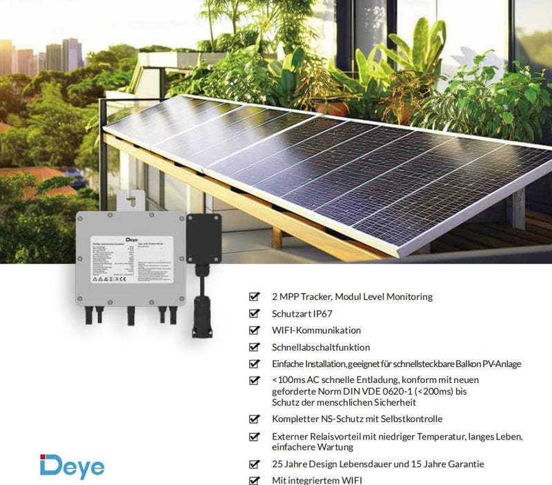 home Trends® SUN-M80G4-EU-Q0 800W Mikro Wechselrichter Neue Generation Externe Ralais Solar PV mit 5