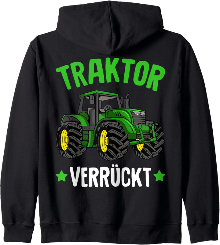 Traktor Verrückt Trecker Kinder Jungs Jungen Kapuzenjacke