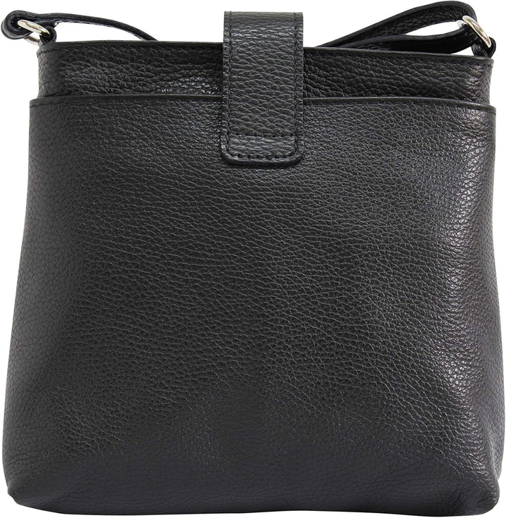 AMBRA Moda Damen echt Ledertasche Handtasche Schultertasche Umhängtasche Citybag Girl Crossover GL00