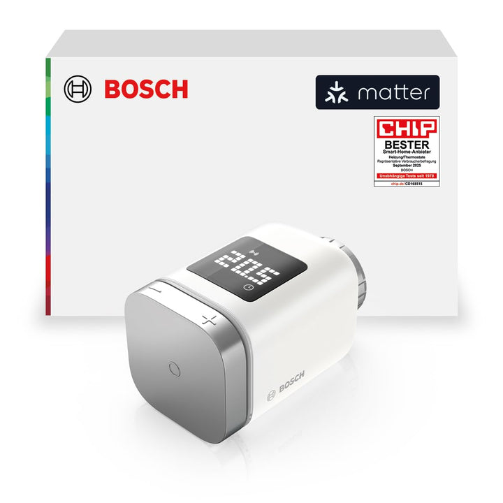 Bosch Smart Home Heizkörperthermostat II [+M], smartes Thermostat, Flexible Nutzung im Bosch Smart H