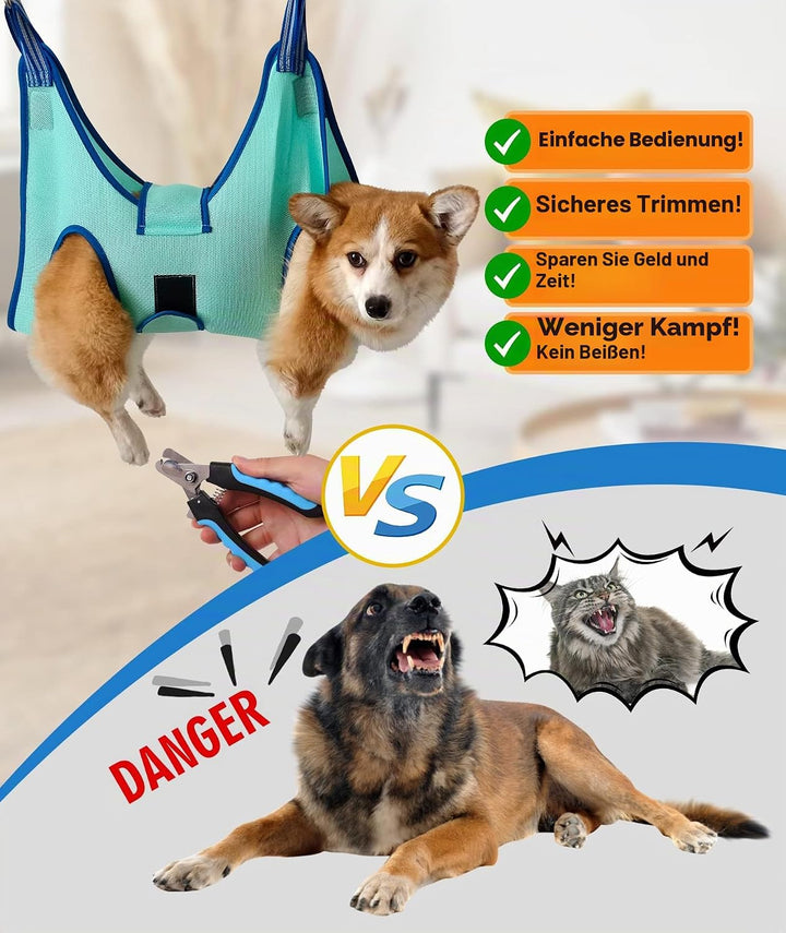 Kkiimatt Haustierpflege-Hängemattengeschirr,Hundepflege-Hängematte kleine Hunde,Hundenageltrimm-Häng