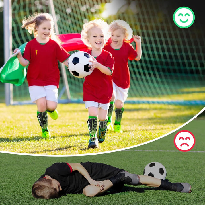 Schienbeinschoner Kinder Fussball Shin Pads - Fussball Ausstattung Mit Verstellbarem Klettverschluss