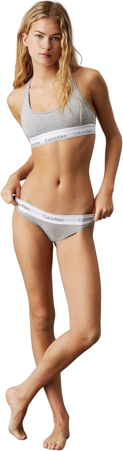 Calvin Klein Damen Slip Bikini Form Unterwäsche XS Grau (Grey Heather), XS Grau (Grey Heather)