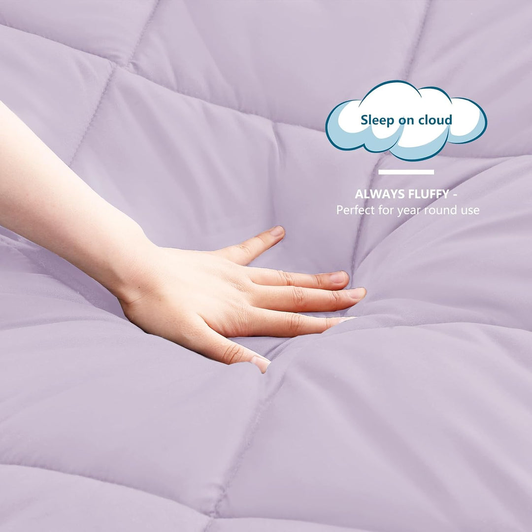 WAVVE Bettdecke 200x200 cm Ganzjahresdecke 4 Jahreszeiten, Steppdecke 300gsm Mikrofaser 200x200cm, S