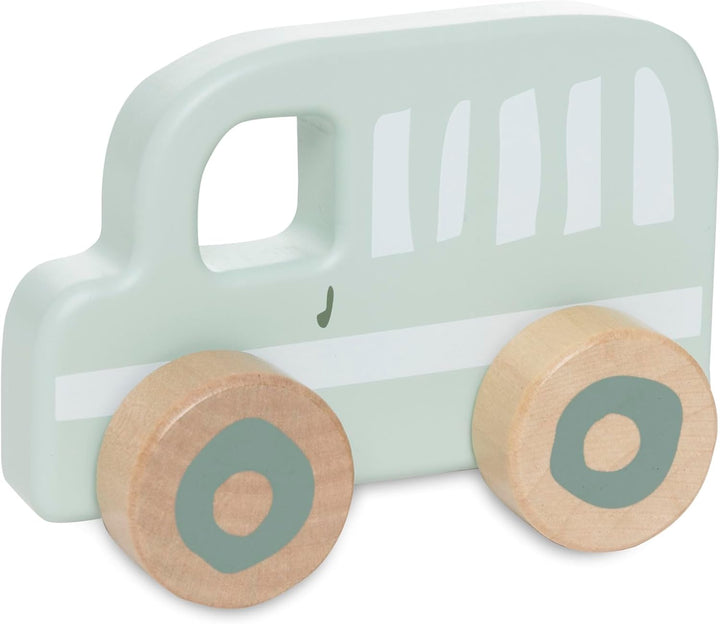 Jollein Holzautos – 3er-Set Spielautos – On The Go – Baby Spielzeug aus Holz – Auto, Taxi &amp; Bus – Fö
