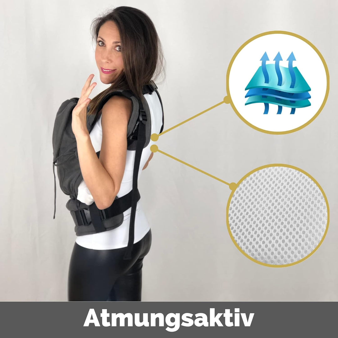 Amarsupiel - Babytrage Ergonomisch Von 4 bis 6 Monaten bis 3 oder 4 Jahre - Bequem und Einfach Anzup