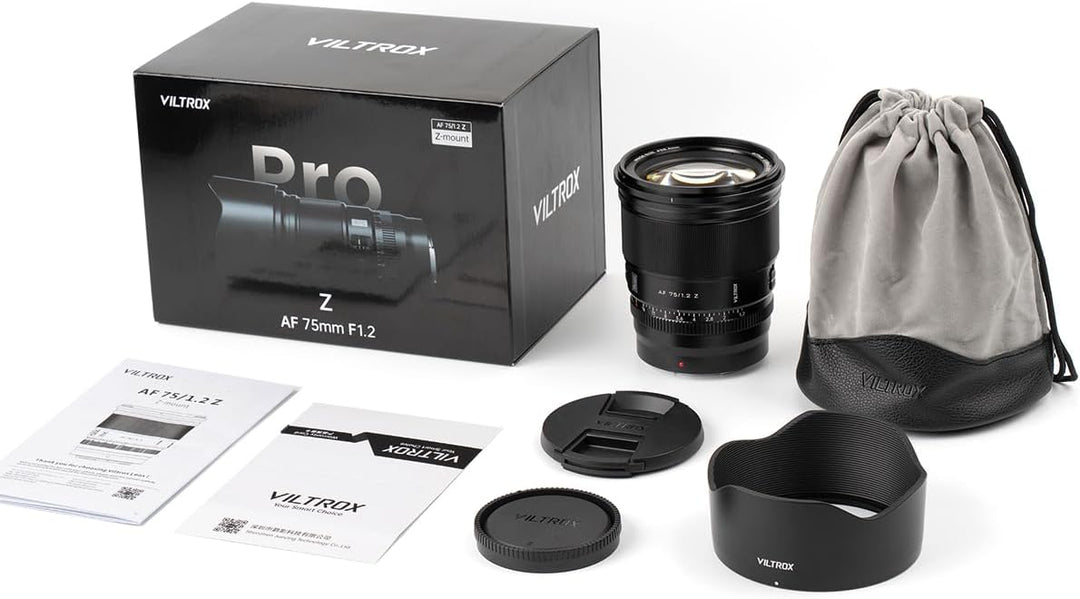 VILTROX 75mm f/1.2 F1.2 PRO Autofokus Objektiv für Nikon Z-Mount Kamera, Ultra-Weitwinkel APS-C AF O