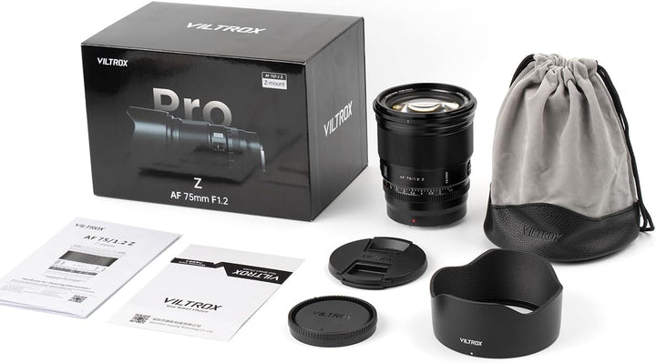 VILTROX 75mm f/1.2 F1.2 PRO Autofokus Objektiv für Nikon Z-Mount Kamera, Ultra-Weitwinkel APS-C AF O