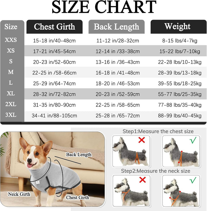 Hundepullover - Fleece Pullover für kleine, mittelgrosse &amp; grosse Hunde - Warmer &amp; Leichter Hundepul
