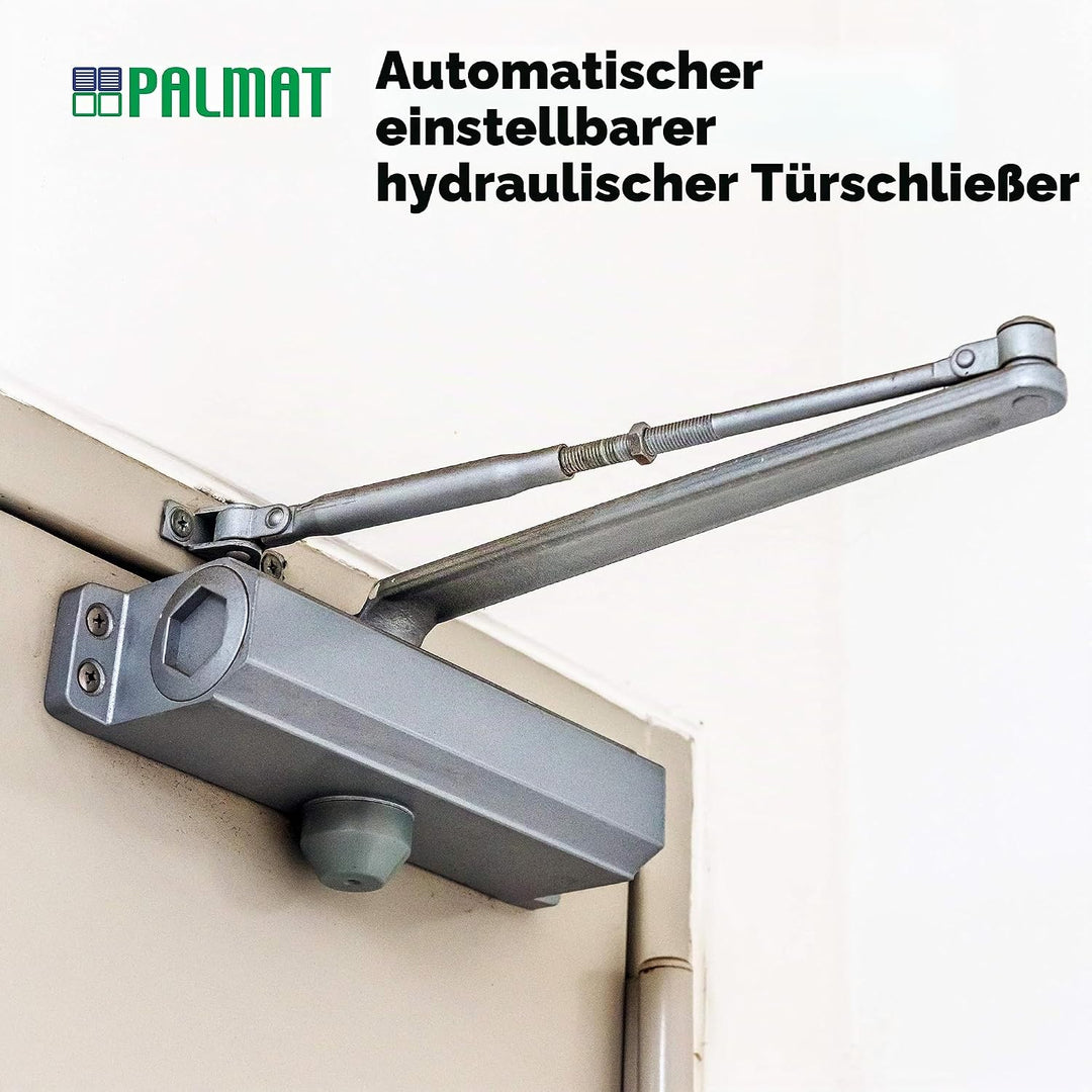PALMAT - Automatischer Einstellbarer Hydraulischer Türschliesser - Komplett mit Montageplatte, Norma