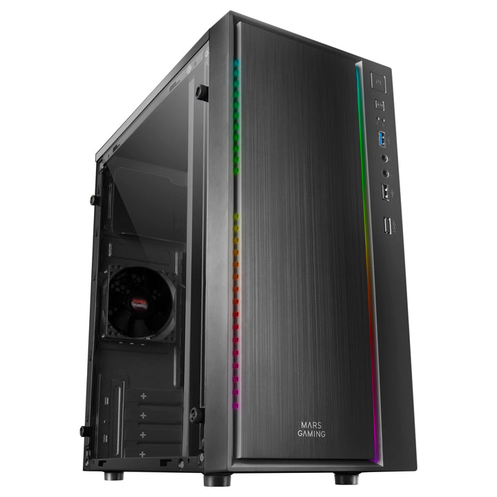 Mars Gaming MCM, Micro ATX PC Box, Kompakt, 16 ARGB-Modi, 8 cm Lüfter, MCM