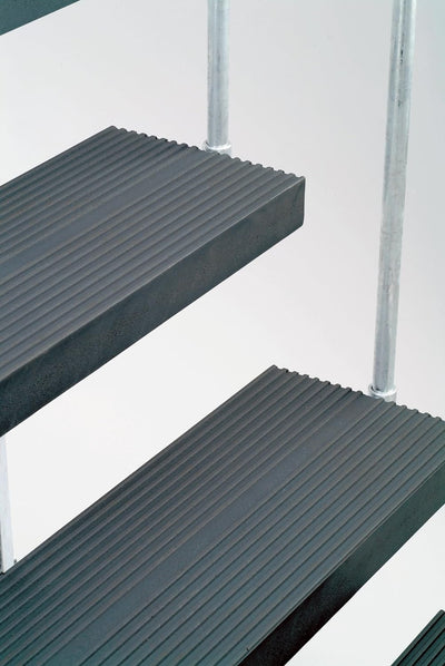 DOLLE TRIMAX-Stufe für Aussentreppen, Einzelstufe 100 x 22 x 4 cm, anthrazit. Aus glasfaserverstärkt