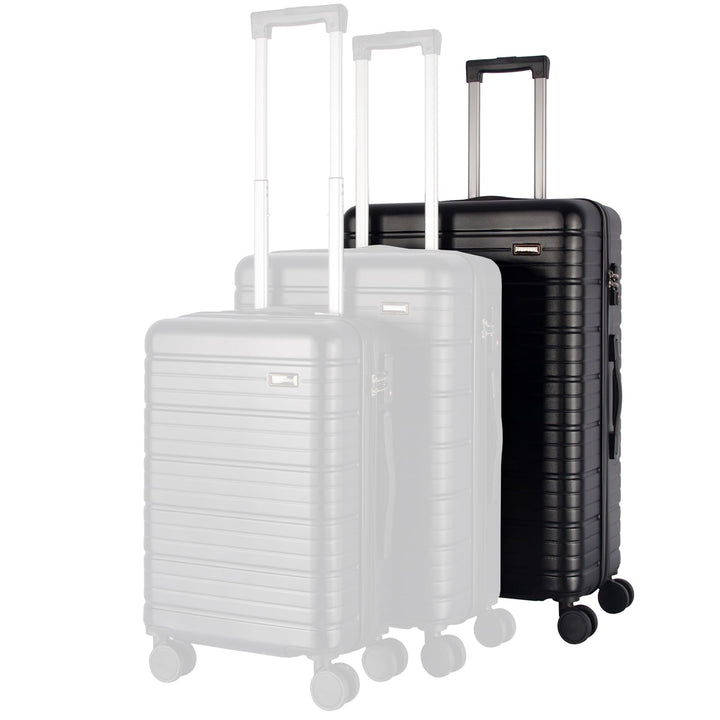 StahlHaus® Hartschalen Koffer XL 75 cm Reisekoffer – Rollkoffer sehr Gross Schwarz Luxe – 4 Rollen T