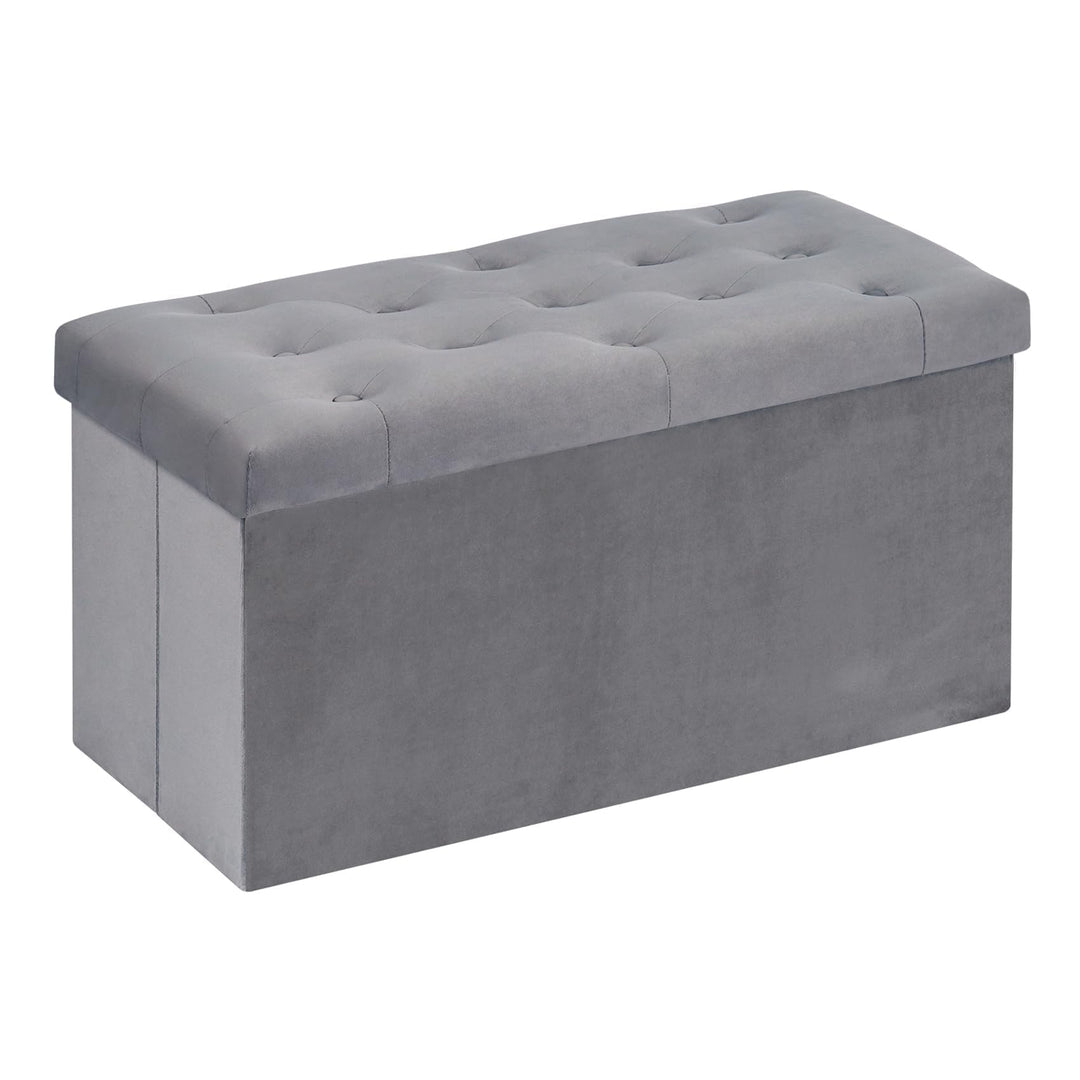 Bonlife Sitzbank mit Stauraum Aufbewahrungsbox mit Deckel Stoff Stauraum Schlafzimmer Möbel Faltbare