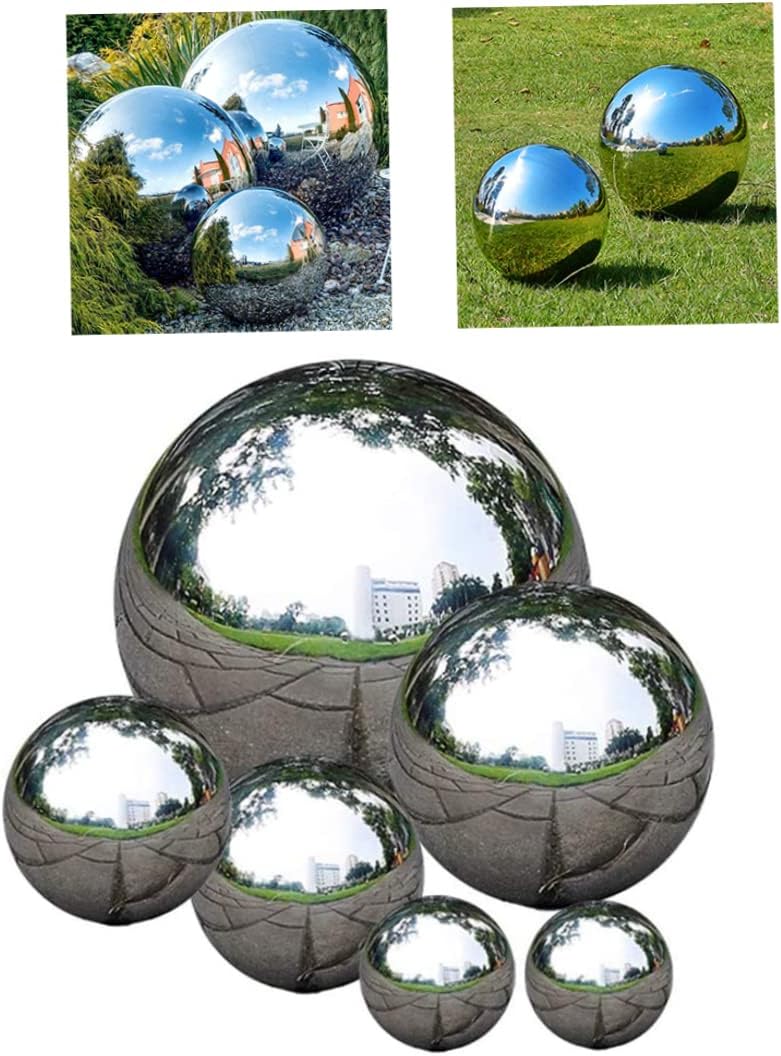 Gartenstatuen, rostfreier Stahlblicken 5.1+7.6+10+15cm Runde Kugel, 5.1+7.6+10+15cm Runde Kugel