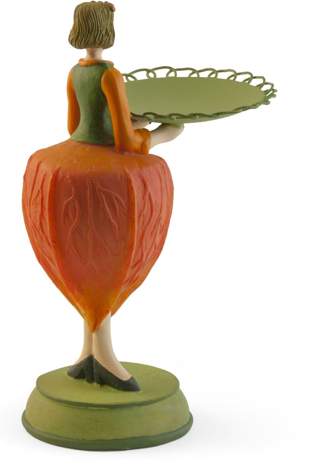 Rosemarie Schulz Dekofigur - Teelichthalter - Blasenkirsche Mädchen mit Kerze, Blasenkirsche Orange