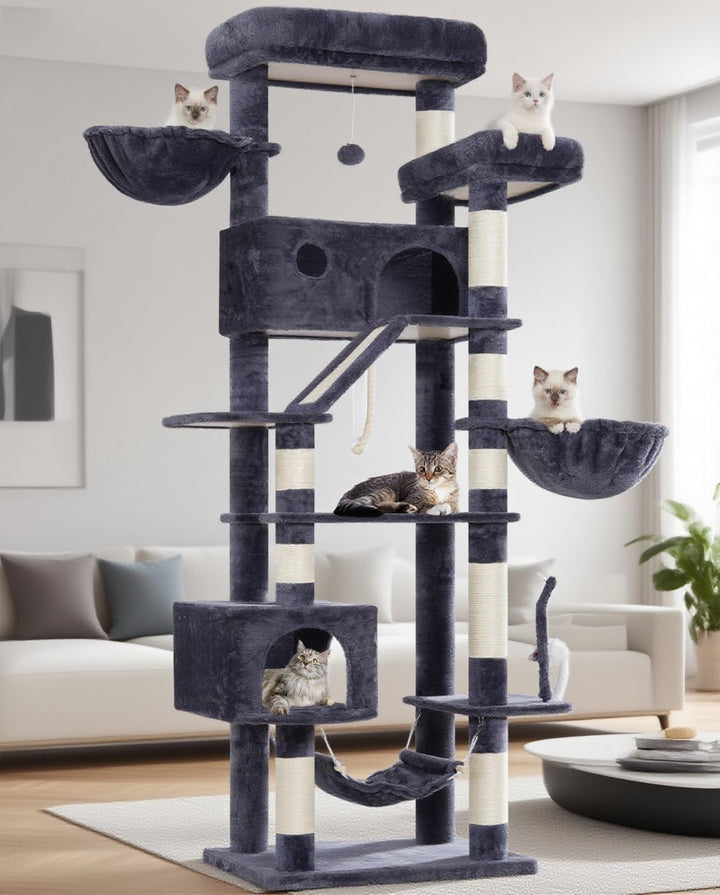 Gitelsnour Kratzbaum gross, katzenbaum grosse Katzen stabil für Innenbereich, 200 cm katzenkratzbaum