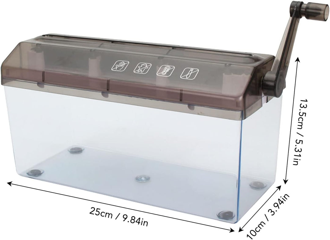 Aktenvernichter, Manueller Aktenvernichter für Breite Anwendung, Langlebig für Besprechungen (Schwar