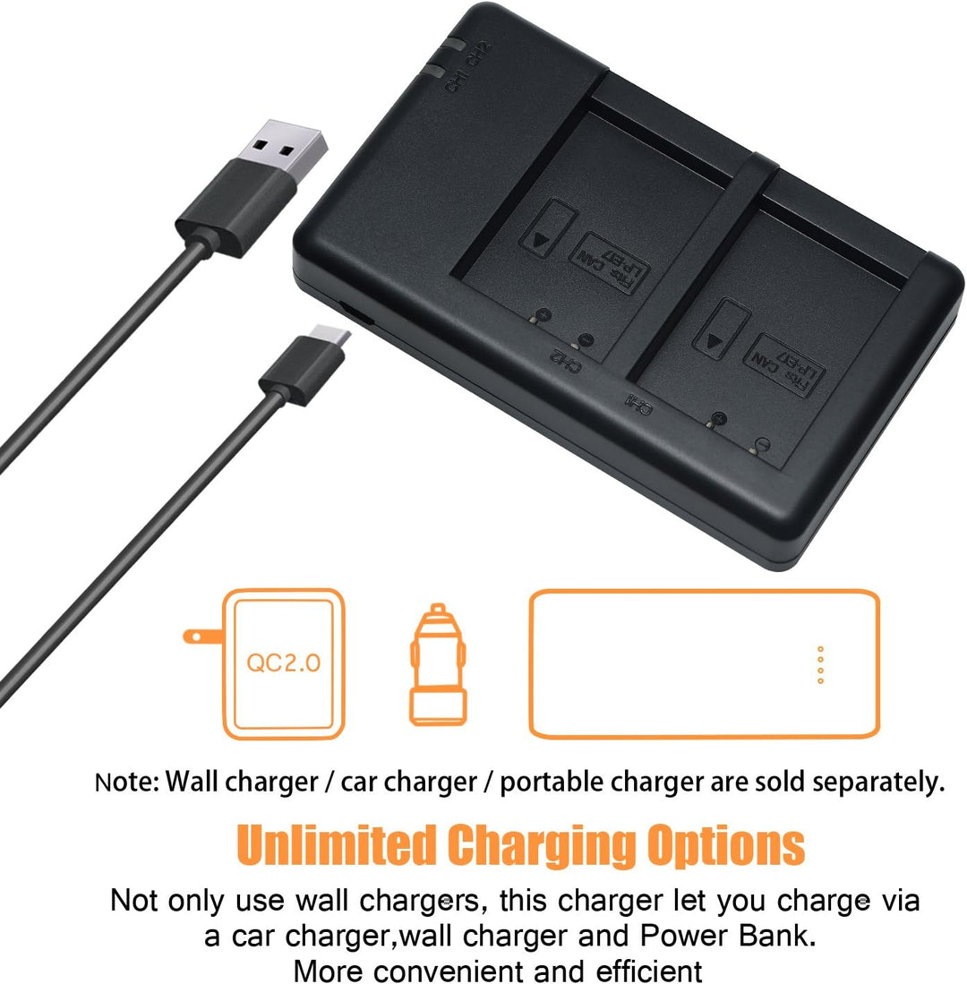 DSTE® Infrarot Fernbedienung Batterie Griff Kompatibel für Canon EOSRP Kamera + 2X Li-ion LP-E17 Bat