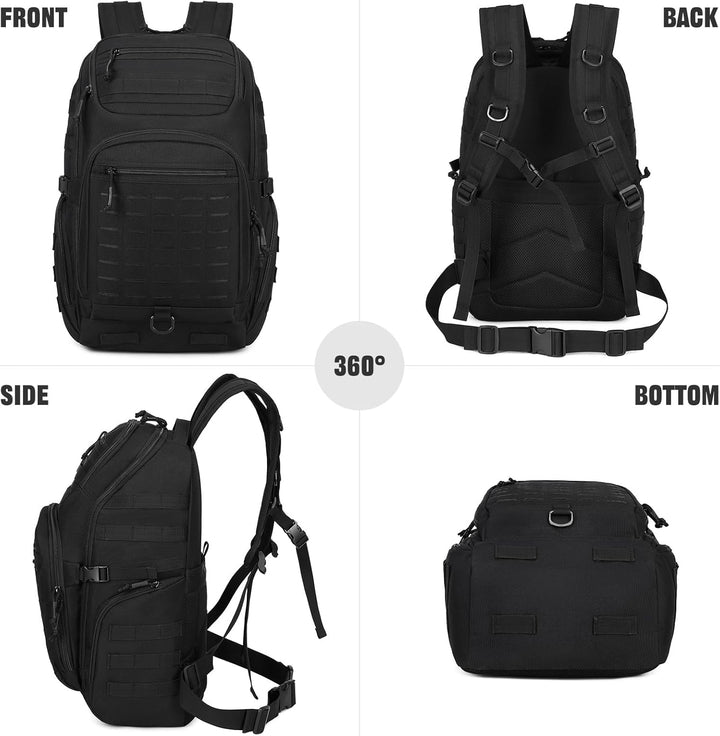 VINBAGGE Rucksack Taktischer 40L Herren Wanderrucksack Trekkingrucksack Angelrucksack Molle Schulter
